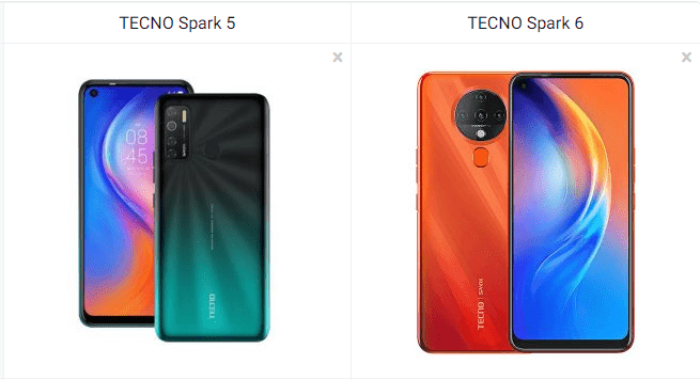 Tecno Spark 5 vs Tecno Spark 6