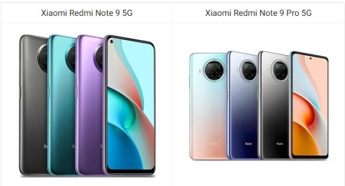 Xiaomi Redmi Note 9 5G vs Note 9 Pro 5G