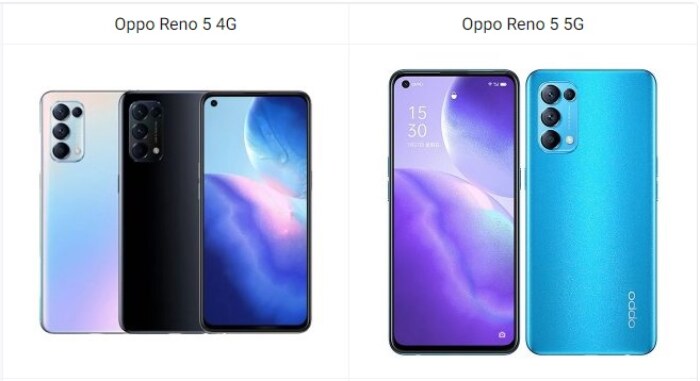 Oppo Reno 5 4G vs Reno 5 5G