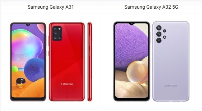 Samsung Galaxy A31 vs Galaxy A32 5G