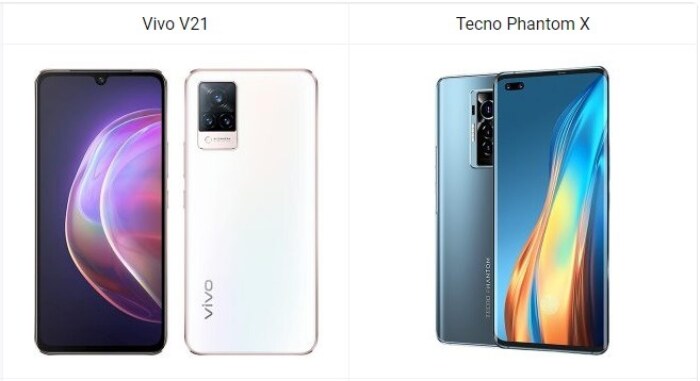 Vivo V21 vs Tecno Phantom X