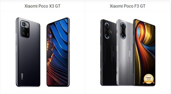 Poco X3 GT vs Poco F3 GT