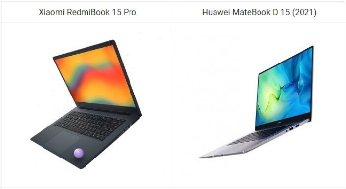 Xiaomi RedmiBook 15 Pro vs Huawei MateBook D 15 (2021)