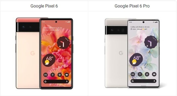 Google Pixel 6 vs Pixel 6 Pro