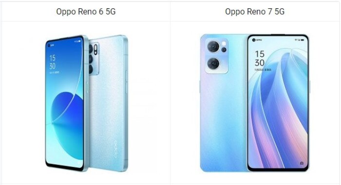 Oppo Reno 6 5G vs Reno 7 5G