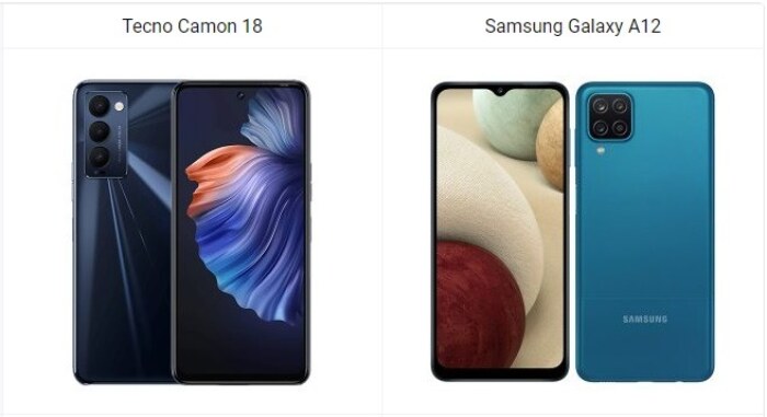 Tecno Camon 18 vs Samsung Galaxy A12