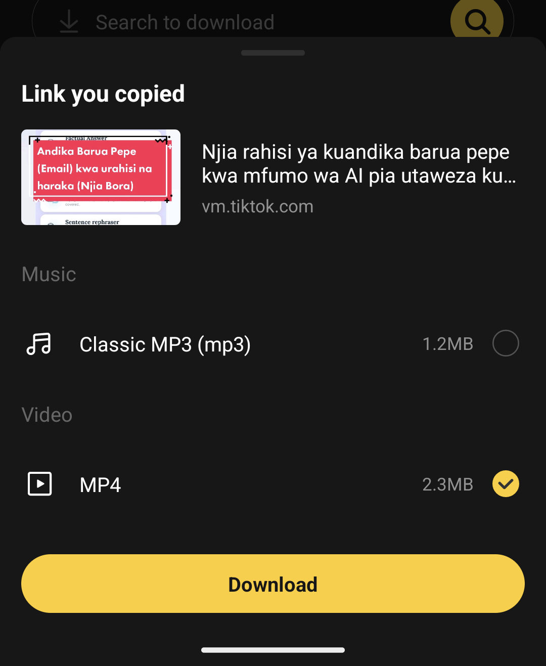 Download Video Instagram, Twitter, TikTok, na Mitandao Mingine