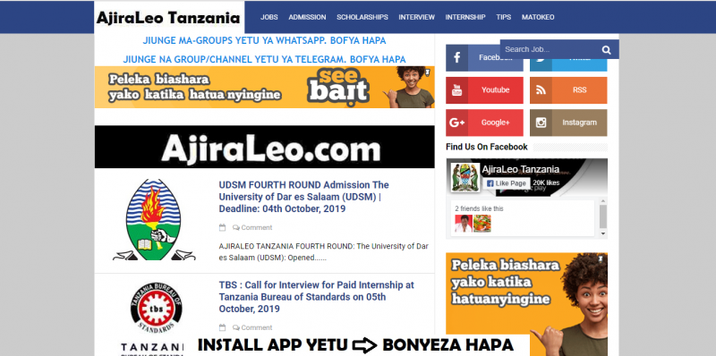 Tovuti Bora za Kusaidia Kupata Ajira Tanzania (2022)