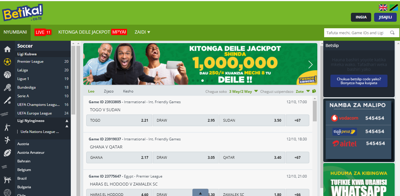 Top Best Betting Websites In Tanzania