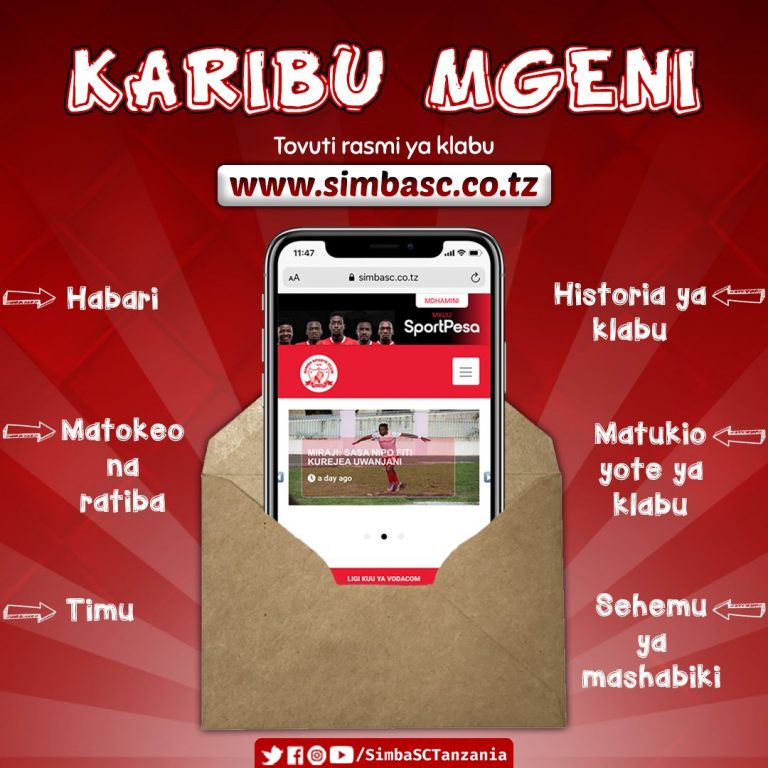 Klabu Ya Michezo Ya Simba SC Yazindua Rasmi Tovuti Yake