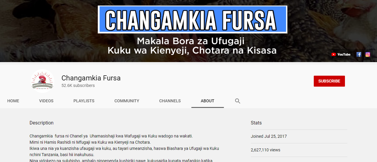 Channel Nzuri za Watanzania Kupitia Mtandao wa YouTube